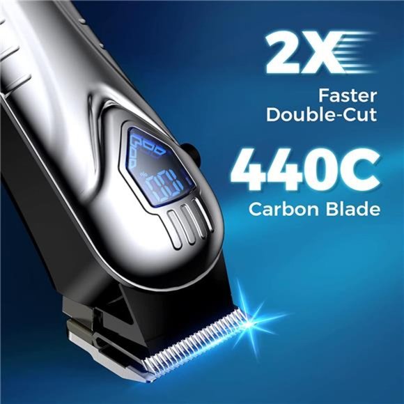 Hair Clippers for Men,5 Hours Cordless Hair Cutting Kit with 10Combs,LED Display - Picture 2 of 6
